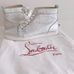 Christian Louboutin Bip Bip Silver Sneakers